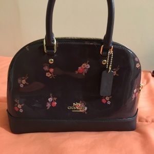 Small brown flower coach purse